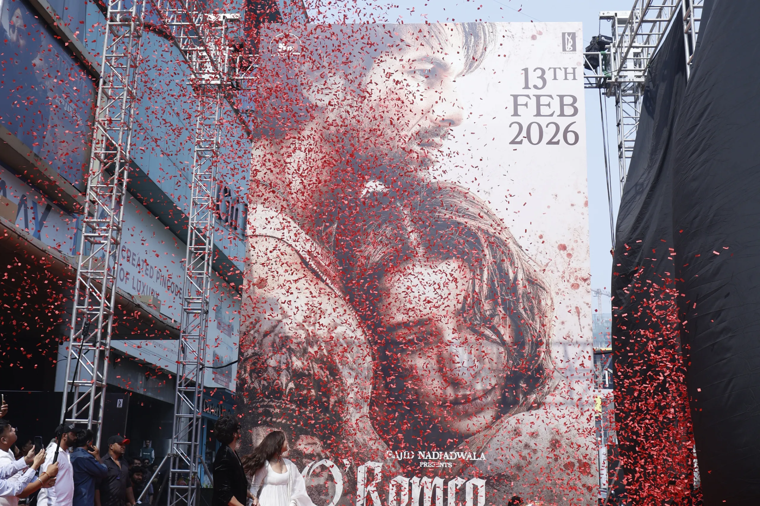 Live song performance during a movie promotion event