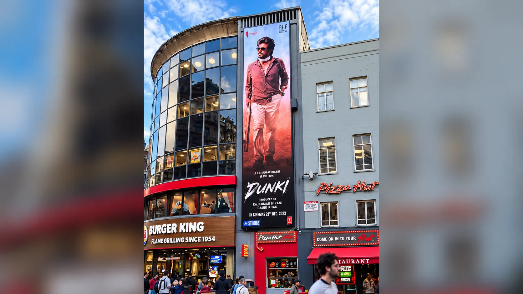 Outdoor billboard advertising in Leicester Square London