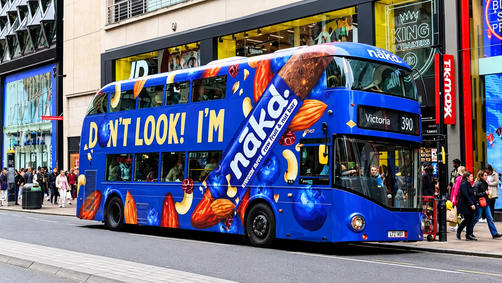 Electric digital advertising van displaying a campaign in London